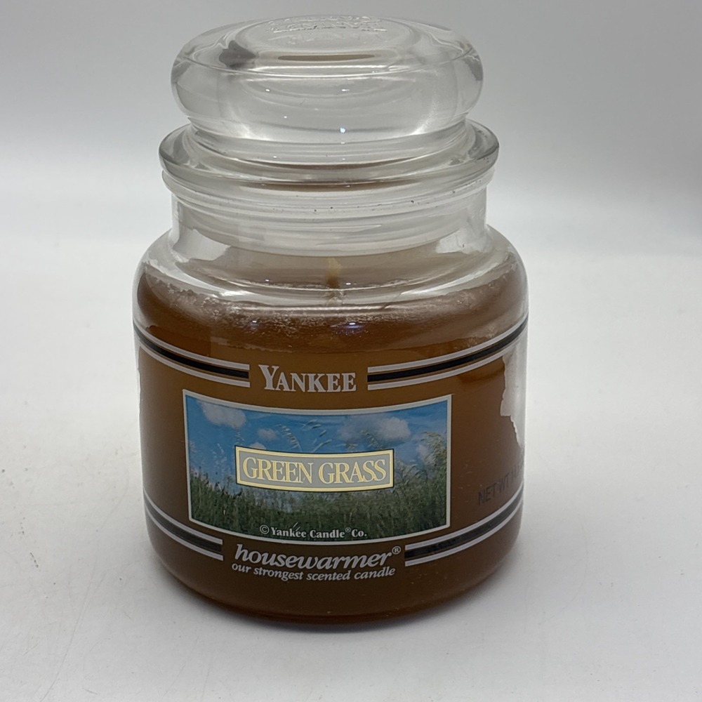 Yankee Candle Green Grass 14.5 oz Jar Retired Scent Black Band